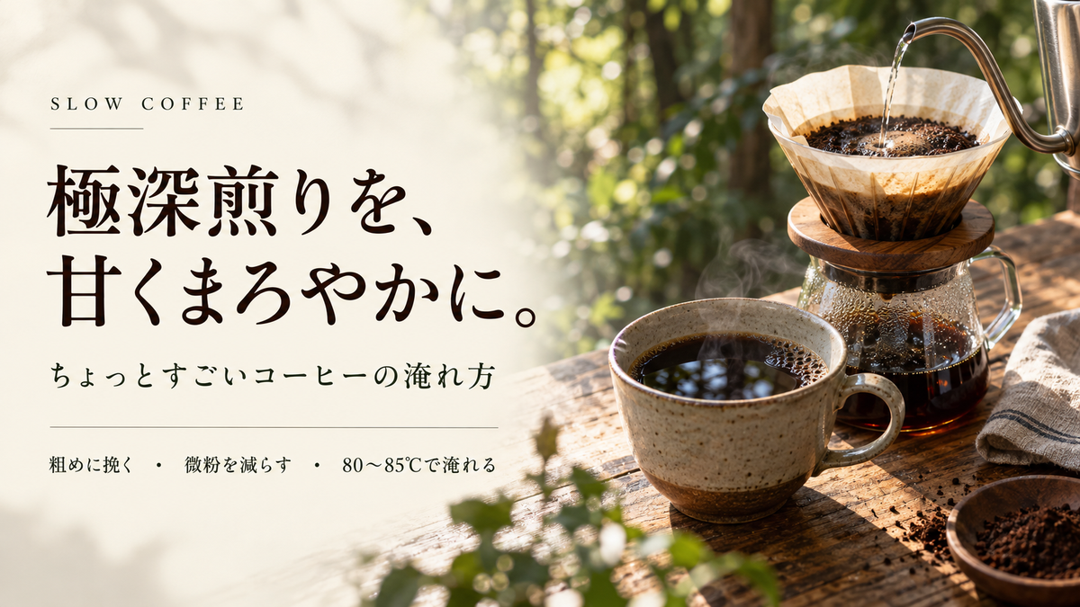 極深煎りを「とろり」と甘く。エクアドル産ちょっとすごいコーヒーを美味しく淹れる3つの秘訣