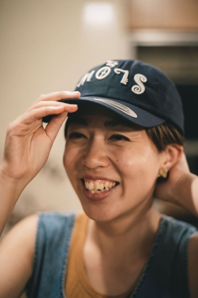 【限定生産在庫限り】SlowCoffeeオリジナルCAP<ネイビー×ホワイト SLOW>