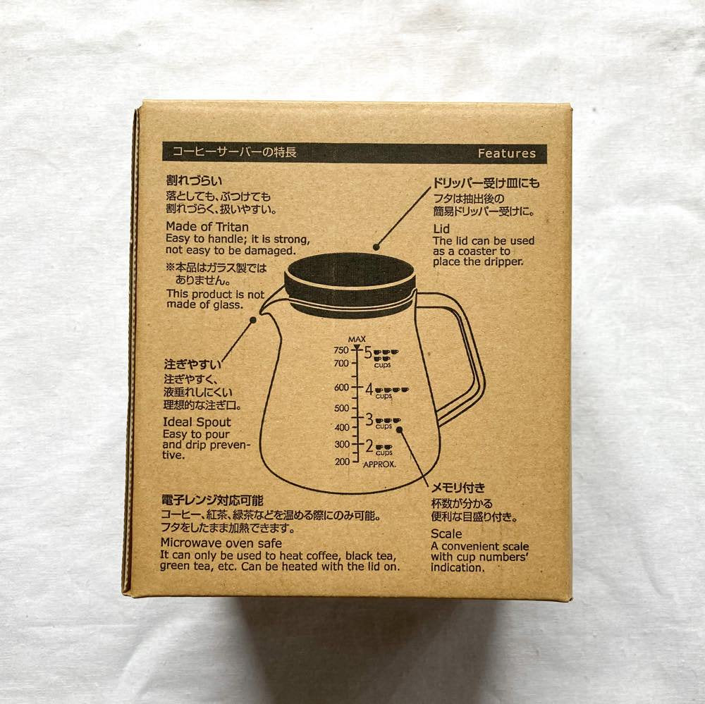 樹脂製コーヒーサーバー 750ml〈2~5杯用〉TCS-750