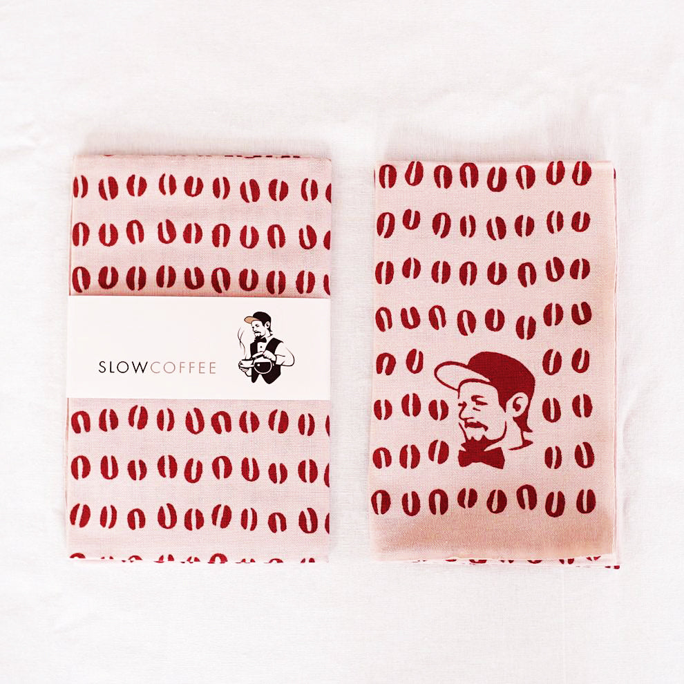 SlowCoffee×かまわぬコラボ「復刻 いちごミルク」手ぬぐい