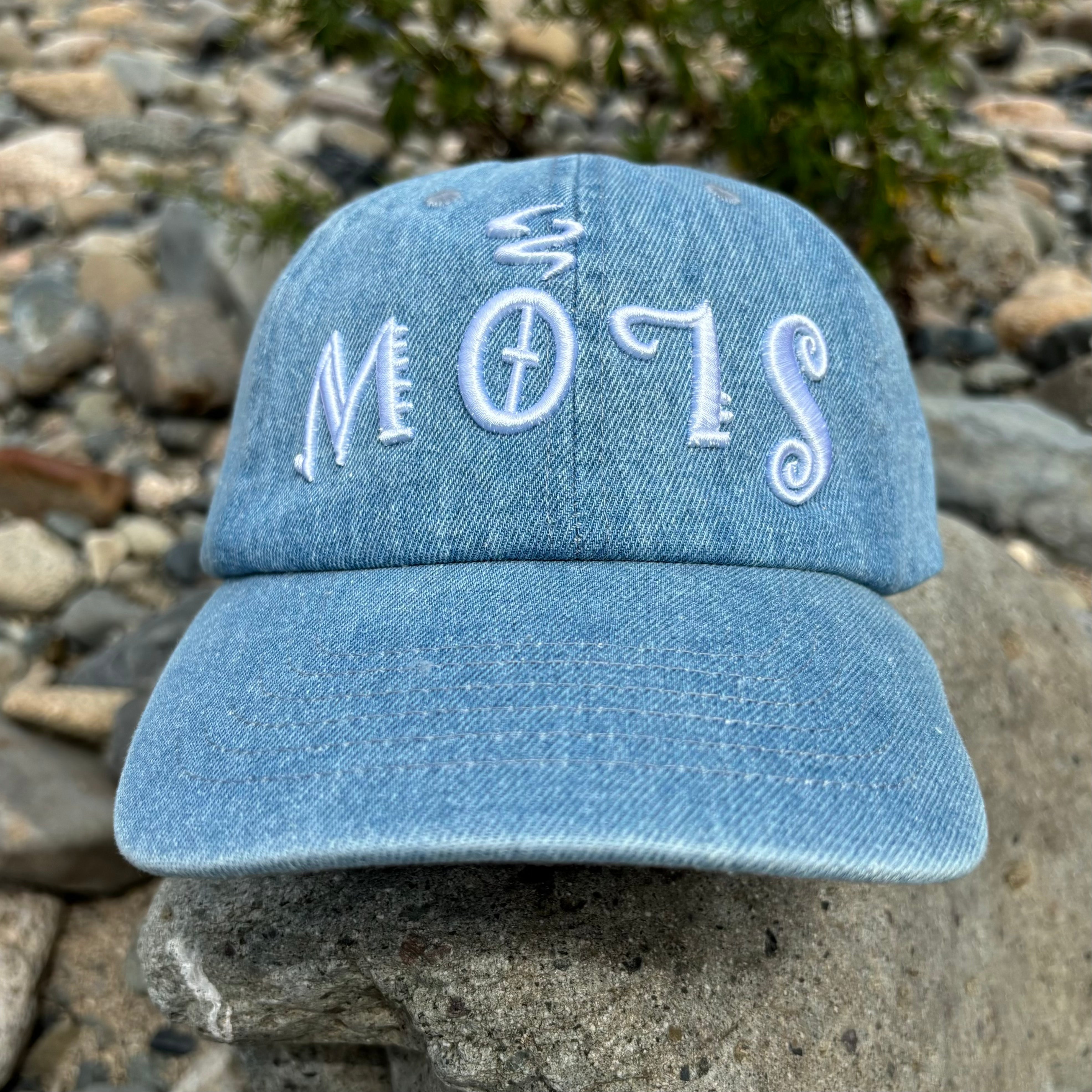 24thCAP<br>denim・white<br>逆さSLOW<br>Baseball Low Cap -denim-