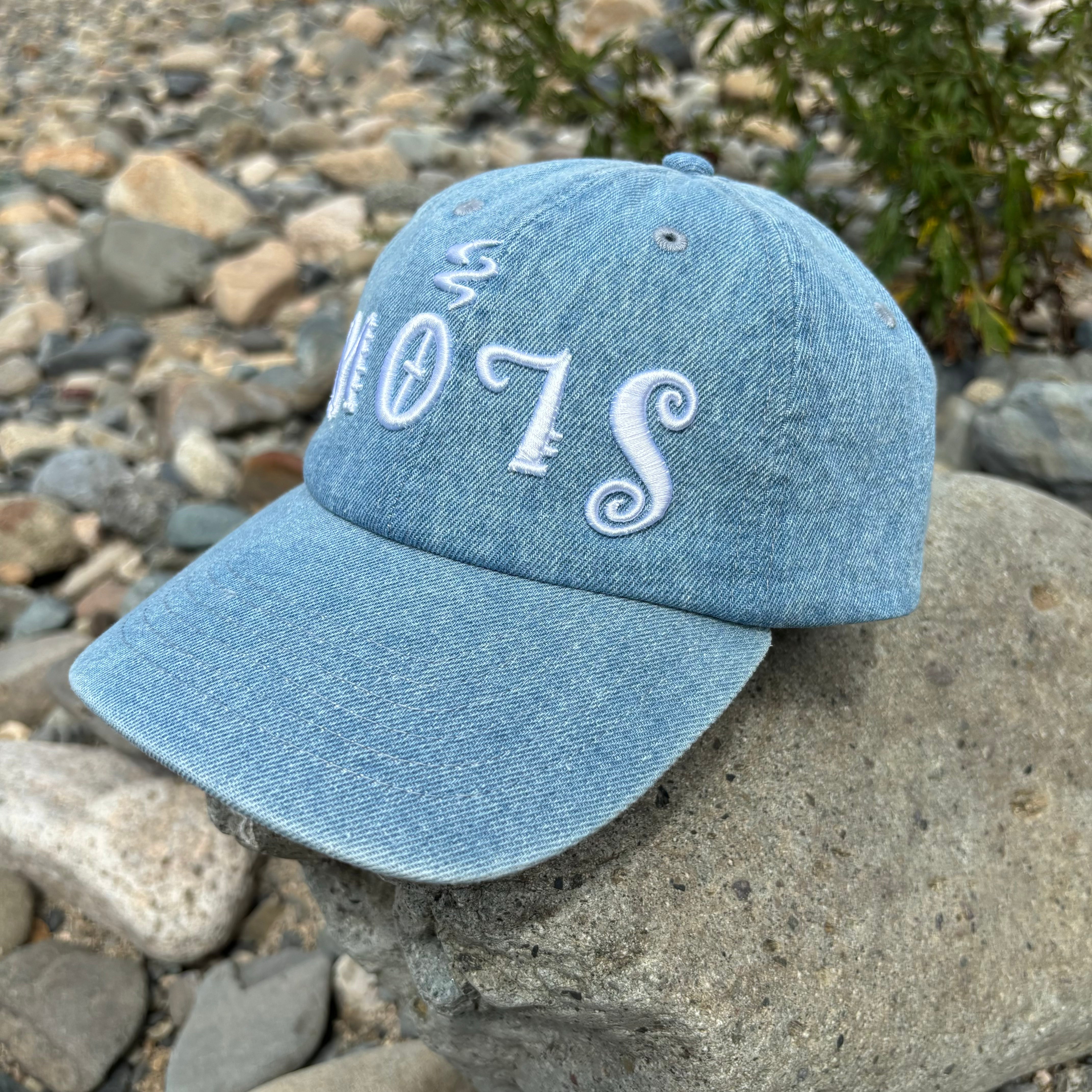 24thCAP<br>denim・white<br>逆さSLOW<br>Baseball Low Cap -denim-