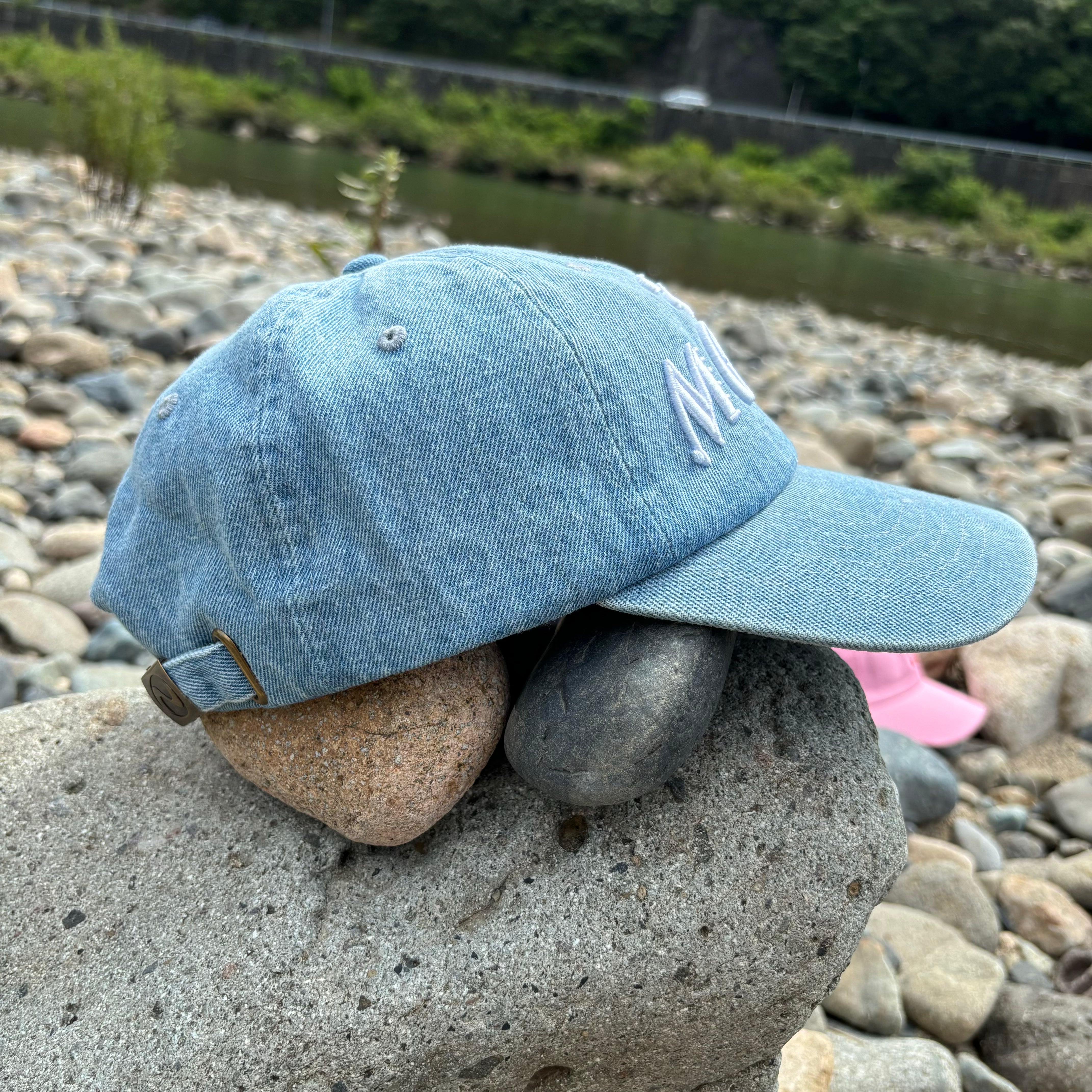 24thCAP<br>denim・white<br>逆さSLOW<br>Baseball Low Cap -denim-