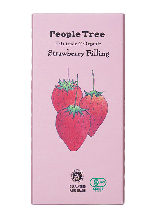 People Treeの 板チョコ・オーガニック ストロベリー フィリング【冬季限定】