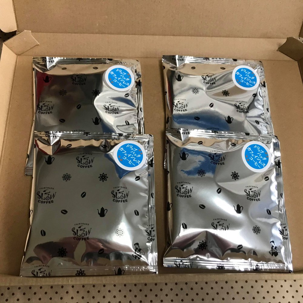 【送料無料メール便】a cup of SlowCoffee おいしいやさしいカフェインレス(お試し4個セット)