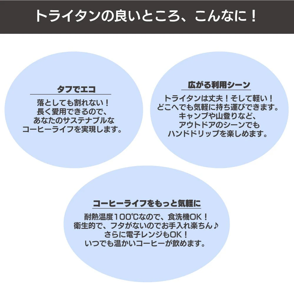 トライタンビーカーサーバー 600ml〈1～4杯用〉驚くべき耐久性